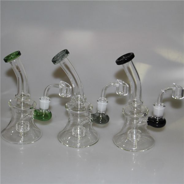 Pipe à eau en verre en gros tuyaux de brûleur à mazout épais pyrex dab rig narguilé bongs bulle avec bol de tabac ou banger à quartz