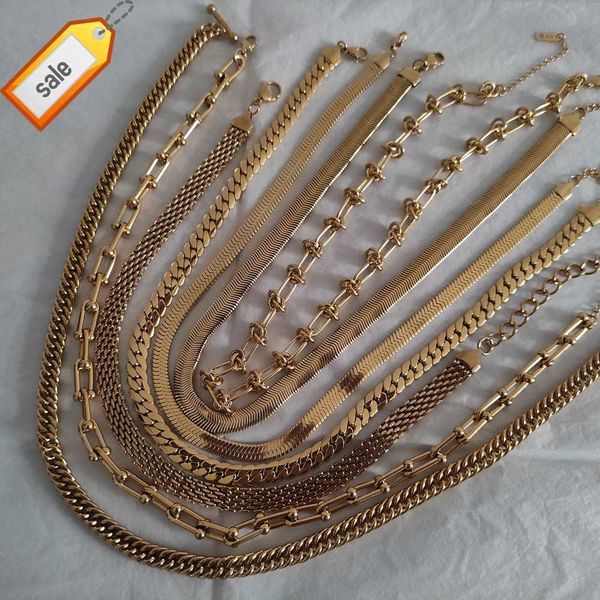 Gros bijoux plaqué or serpent torsadé Miami chaîne cubaine collier ras du cou femmes en acier inoxydable grosse chaîne collier