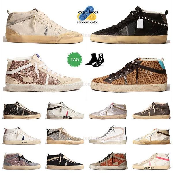 wholesale chaussures dorées font de vieilles baskets de marque italienne sale mid star Slide Toile montante verte avec imprimé coeur et étoiles argentées chaussures de sport décontractées pour hommes et femmes