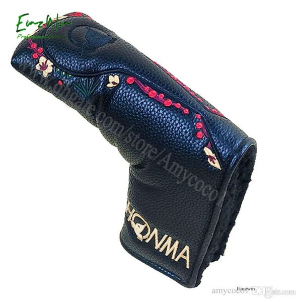 Golf de golf en gros de haute qualité Honma Golf Putter HeadCover Black Clubs Putter Head Cover compatible avec tous les clubs de golf Livraison gratuite 336