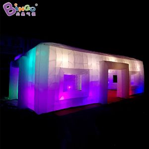 groothandel Grote handgemaakte 9.5x5x3.7mH opblaasbare vierkante tent met led-verlichting beurs tent voor party event decoratie speelgoed sport