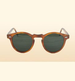 Al por mayor-Gregory Peck Diseñador de la marca hombres mujeres Gafas de sol oliver Vintage Polarizs OV5186 retro Gafas de sol de sol OV 51862905797