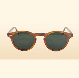 Menores al por mayor Gregory Peck Diseñador Men Mujeres Gafas de sol Oliver Vintage Polarizs OV5186 Gafas de sol retro de Sol Ov 51862116792