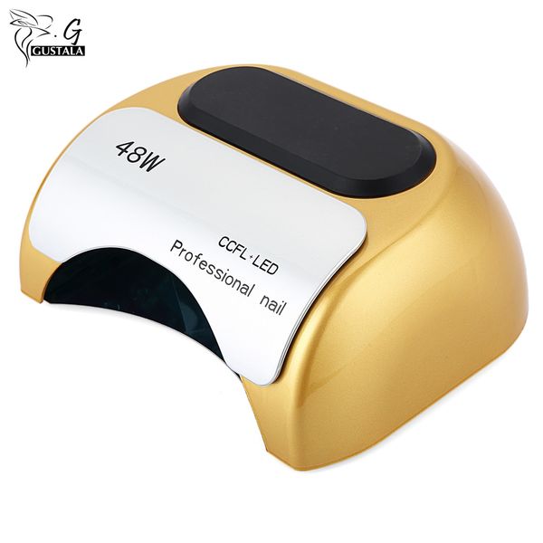 Secadores de uñas al por mayor- Gustala 48W Secador LED UV para uñas Manicura Tipo de deslizamiento automático Lámpara de arte Sensor infrarrojo Temporizador Conjunto Uso en el hogar