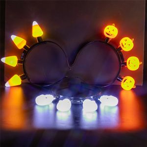 Halloween LED hoofdband Party Decor Masquerade Performance Props Pumpkin Ghost Festival Hoofdtooi Hoofddeksels Accessoires