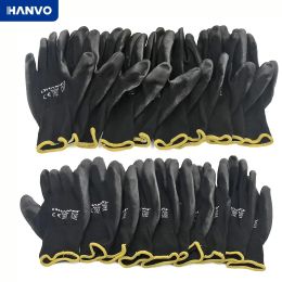 Groothandel handbescherming Werkhandschoenen Flexibele PU -gecoate nitrilveiligheid Handschoen voor monteurwerkende nylon katoenpalm CE EN388 OEM
