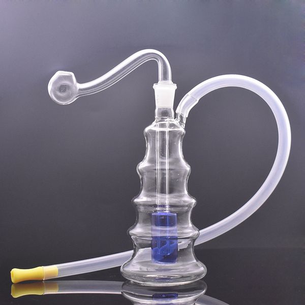 Pipe à eau en gros pour fumer à la main 10mm Femme Brûleur à mazout Bong Inline Matrix Birdcage Filtre Recycleur Ash Catcher avec Banger Oil Nail Bowl and Hose Moins cher