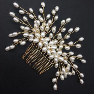 Perles faites à la main, accessoires pour cheveux de mariage, peigne à cheveux de mariée, vente en gros, 2515