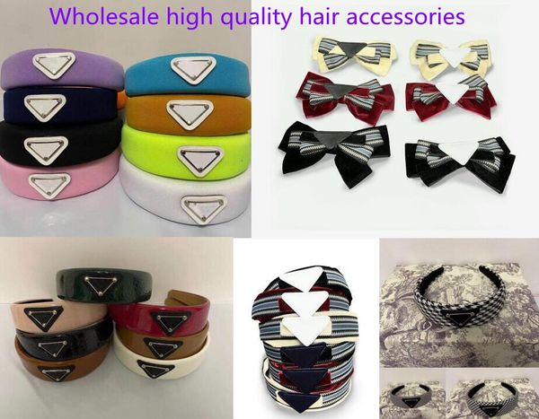 21SS Gros bandeau Arrivée Triangel Pince À Cheveux avec Femmes fille Lettre Triangle Barrettes Accessoires De Mode pour Cadeau plus Couleur PAS de boîte