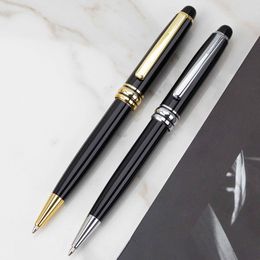 Vario al por mayor de alta calidad 163 lápiz negro de bolígrafo negro brillante / roller bolígrafo Pen de papelería de oficina clásica Pensas para regalos de cumpleaños