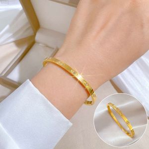 Bracelet en acier inoxydable plaqué or 18 carats pour femmes, bijoux de haute qualité, mauvais œil, vente en gros