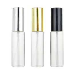 Groothandel hoge kwaliteit 30 ml glazen parfumflesjes doorzichtige spuitflessen 30 ml lege geurverpakkingsfles met zwart zilver gouden dop