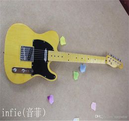 2022 vente en gros de haute qualité Ameican Art signature guitare électrique jaune