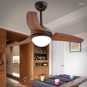 Ventilateurs de plafond rétro américains de haute qualité, lampes de ventilateur avec télécommande Led de Style européen Simple, vente en gros