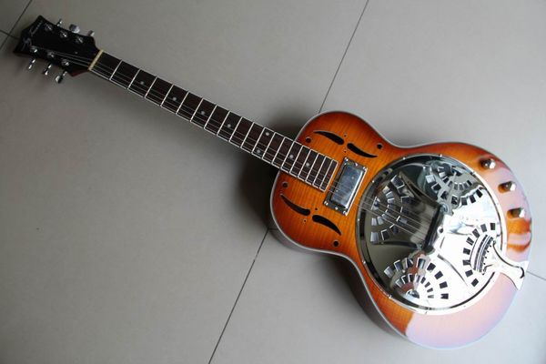 Guitare électrique de haute qualité en gros, corps en acier de guitare Jay Turser en Sunburst 20120105