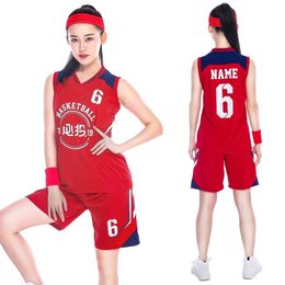 Tissu de haute qualité en gros 100 polyester maille maillot de basket-ball ensembles uniformes de filles personnalisables pour femmes F003 240306