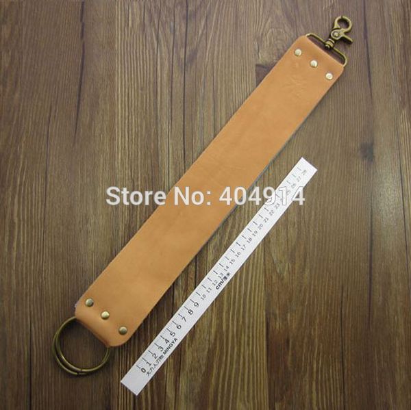 Gros-haute qualité cuir véritable rasage affûtage Strop pour Barber rasoir droit LS-50