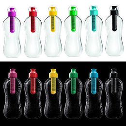 Groothandel - Hoge kwaliteit PE Cool Water Bobble Hydratation Filter Fles Outdoor Gym Filtered Drinking 550ml