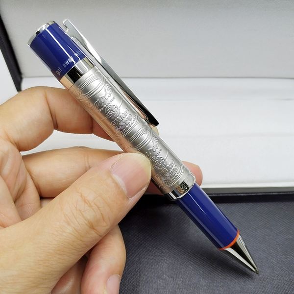Alma de alta calidad Sier Fine Reliefs Barrel Bolden Pens Stationery Smooth Writing Promotion Pen sin caja