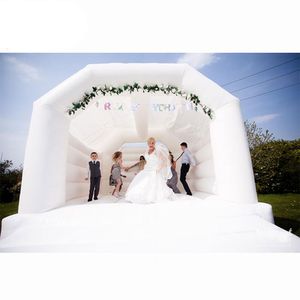 En gros de haute qualité blanc bleu rouge videur de mariage gonflable saut château tente maison gonflable pour les adultes décoration pour enfants