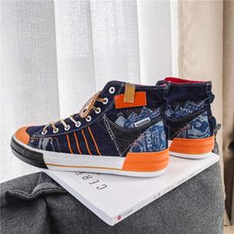 Groothandel hoge top casual canvas schoenen mannen vrouwen ademende en lichtgewicht trainers sport sneakers maken een wandeling zachte bodem