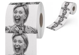 Papieren handdoeken Groothandel- Hillary Clinton Toilet Creatief Selling Weefsel Grappig Gag Joke Gift 10 stks per set