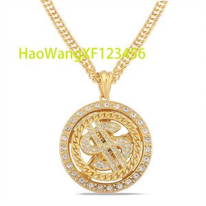 groothandel hiphop vergulde cubaanse ketting dollar ketting ketting voor koppels