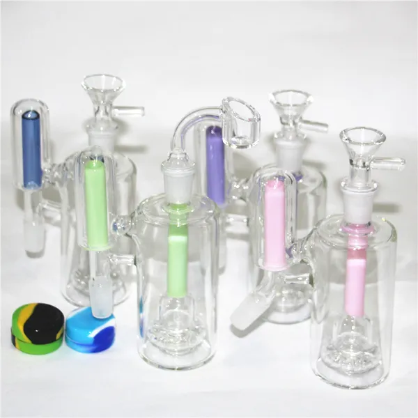 Venta al por mayor Hookah ash catcher 14.5-14.5mm blue 6 arm tree perc ashcatcher para tubería de agua dab rig bong