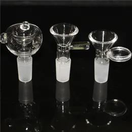 wholesale bols en verre pour narguilé 14mm bol à tabac avec poignée pour pipe à eau en silicone Bongs dab rig Ash Catcher