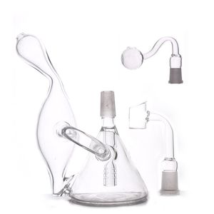 Bringers en gros brûleur d'huile en verre Recycler Recycleur fumé à eau DAB Pipe de plate-forme avec une banger fumant de 14 mm