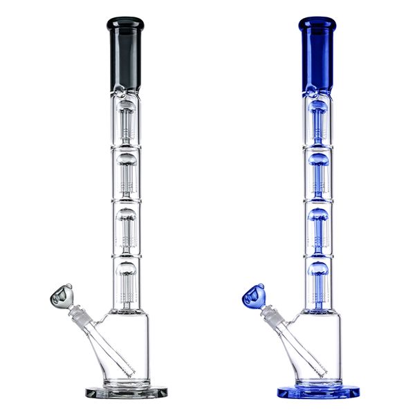 Narguilés en gros avec bol 4 couches 6 bras d'arbres en verre épais Big Bong Tall Bongs Diffuse Downstem18.8mm Joint femelle 23 pouces d'épaisseur 5mm WP21101