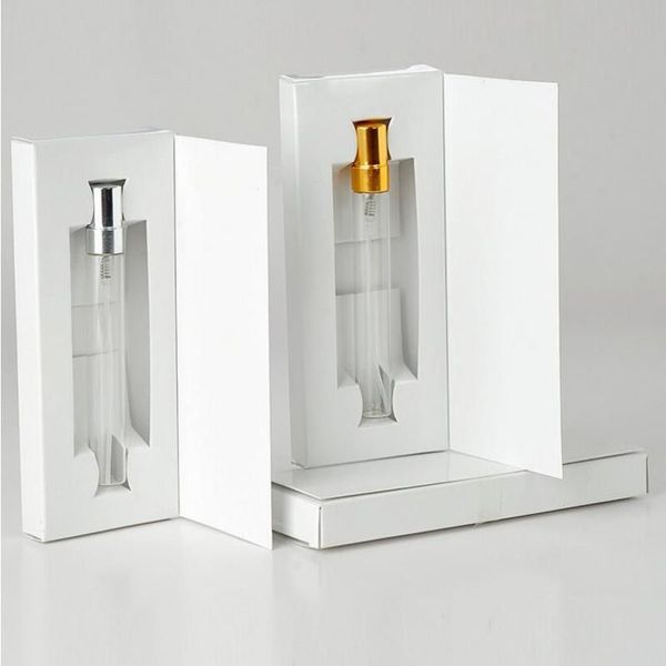 wholesale hot 1000 pcs 10ML Botella de perfume de vidrio vacía con atomizador y cajas de papel personalizables Qbqdq