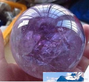 Groothandel hete heet-verkopen Natural Pink Amethyst Quartz Stone Sphere Crystal Fluorite Ball Healing Gemstone 18mm-20 mm Gift voor Familly Friends Gratis verzending