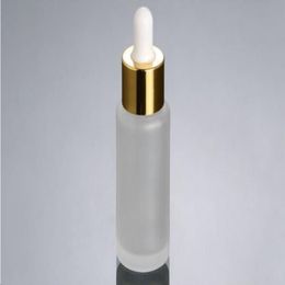 groothandel hete nieuwe 30ML Frosted Glass Dropper Bottle Gold Essence Packing Glass Bottle Mjeon