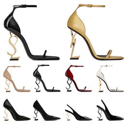 Luxury Brand Womens Dress Shoes Slingbacks Designer High Heels Patent Leather Gold Tone Stiletto Black Nuede【code ：L】Red Woman Lady Fashion Sandals Wedding Office Pumps