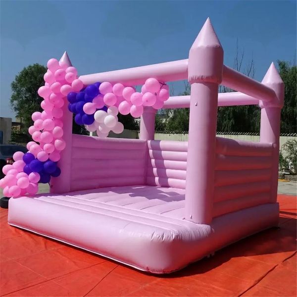 Al por mayor rosa hot rosa inflable Castle Circus Circus White Bouncing House House Bouncer Kids Disco Club para la boda Fiesta de cumpleaños