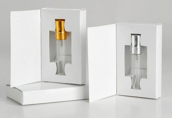 Bouteille de parfum vide en verre de 5ML, 300 pièces, avec atomiseur et boîtes en papier personnalisables, vente en gros, offre spéciale