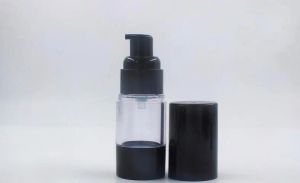 vente en gros vente chaude 30 ml noir pompe airless bouteille vide, 30 ml en plastique airless bouteilles rechargeables