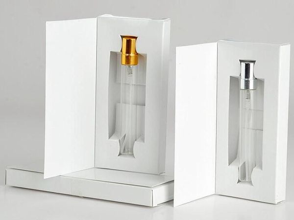 vente en gros vente chaude 500 pcs 5ML bouteille de parfum en verre vide avec atomiseur et boîtes de papier personnalisables