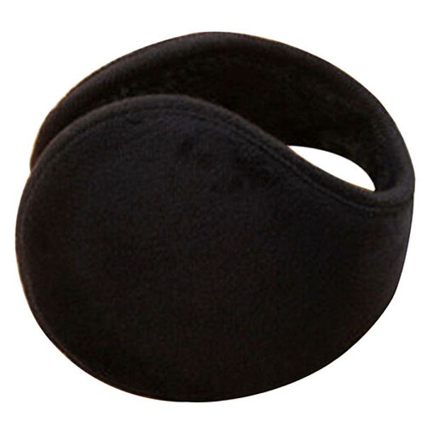 Vente en gros-Hot Style de mode unisexe noir cache-oreilles hiver cache-oreilles Wrap bande plus chaude Grip Earlap cadeau 7GIJ