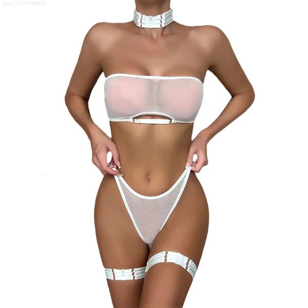 vente en gros dames sous-vêtements sexy soutien-gorge et culotte nouveau design lingerie sexy chaud transparent 4 pièces femmes sous-vêtements sexy