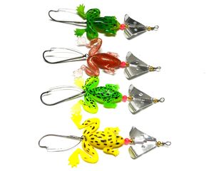 Vente en gros offre spéciale spinner cuillère grenouille pêche leurres appâts souples en plastique souple insectes leurres de pêche spinner appâts