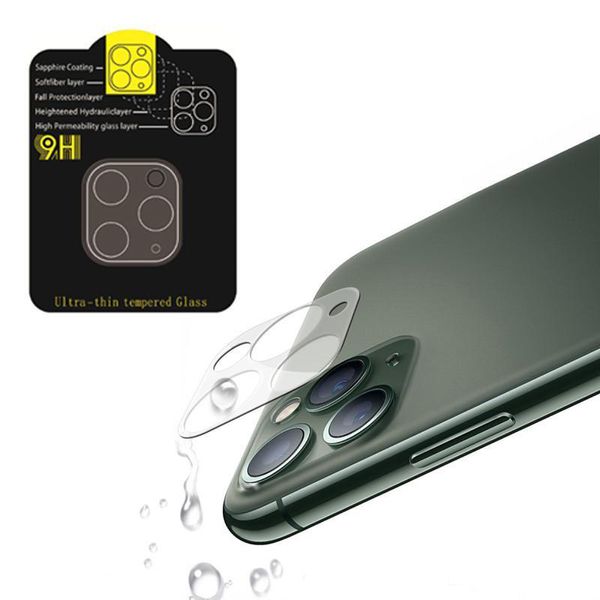 Protecteur d'écran pour lentille en verre trempé, Film pour objectif d'appareil photo pour iPhone 11 Pro Max, sans emballage de vente au détail, offre spéciale, vente en gros