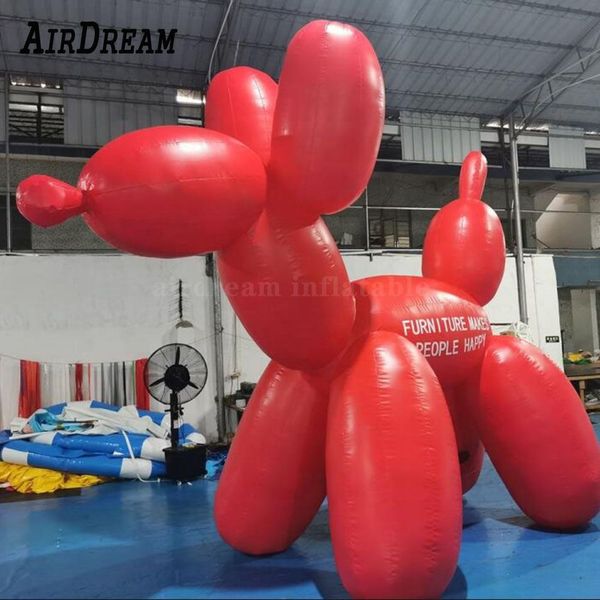 wholesale Hot-salling Maravilloso PVC Gigante Inflable Globo rojo Perro mascota de dibujos animados Modelo Para la Decoración del Parque publicidad