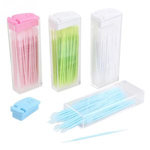 Vente en gros - Vente chaude 3 boîtes / Set cure-dents en plastique portables dans un étui transparent écologique sans odeur cure-dents livraison gratuite