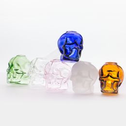 Kleurrijke Great Pyrex 5.5''Skull Glass Oil Burner Pipe Dikke Kleur DAB Rigs Water Bong Roken Accessoires