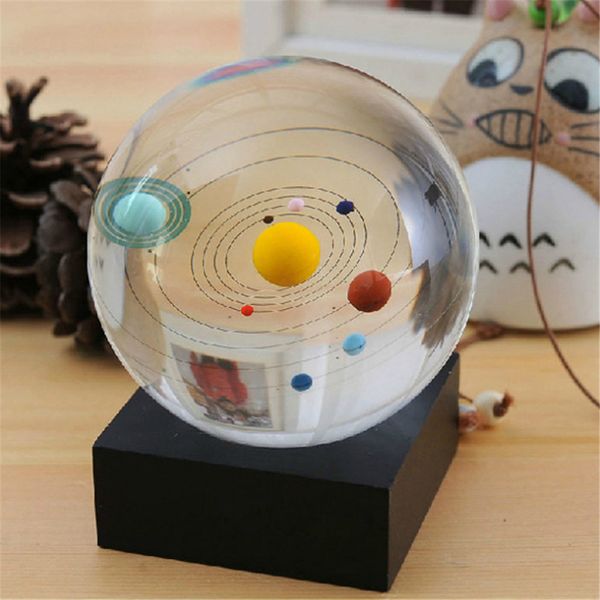 Créateur en gros de créateurs à chaud Artisanat Crystal Decor System Solar System huit objets Ball Creative Crystals Sphère Terrarium Desk Ornements Nautical Home Decor