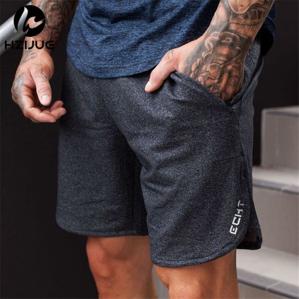 Vente en gros- HZIJUE 2017 Summer New Men's Short homme Sporting Shorts hommes Casual marque vêtements Lettre Élastique Taille Gyms Shorts