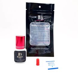 Groothandel IB Expert Glue 5ml 1-2S Fast Drying Korea Originele lijm voor wimperverlengingen IB Wine Red Cap False Lash lijm