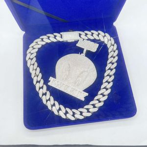 Groothandel Iced Out Sieraden Prijs Miami Sterling Zilver voor Mannen Pure 925 Vvs Moissanite Diamond Cubaanse Link Chain